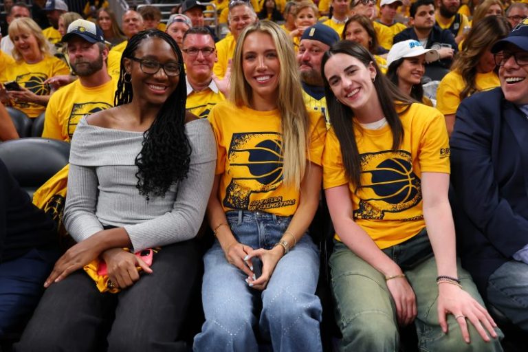 Caitlin Clark among stars at Pacers-Knicks Game 6