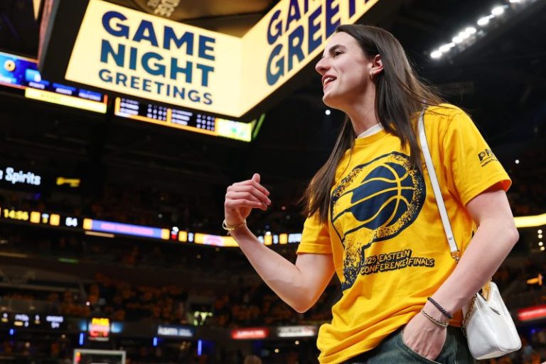 Caitlin Clark reacts to Pacers’ thrilling victory in Game 1 of Finals