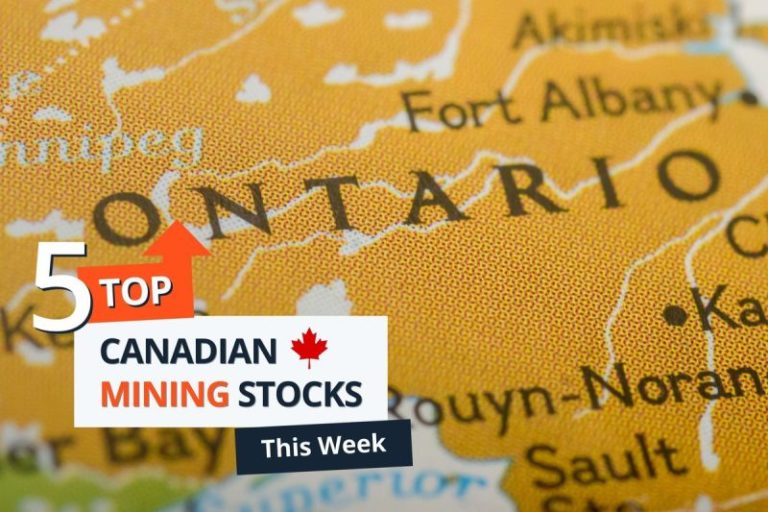 Top 5 Canadian Mining Stocks This Week: Onyx Gold Shines with 118 Percent Gain